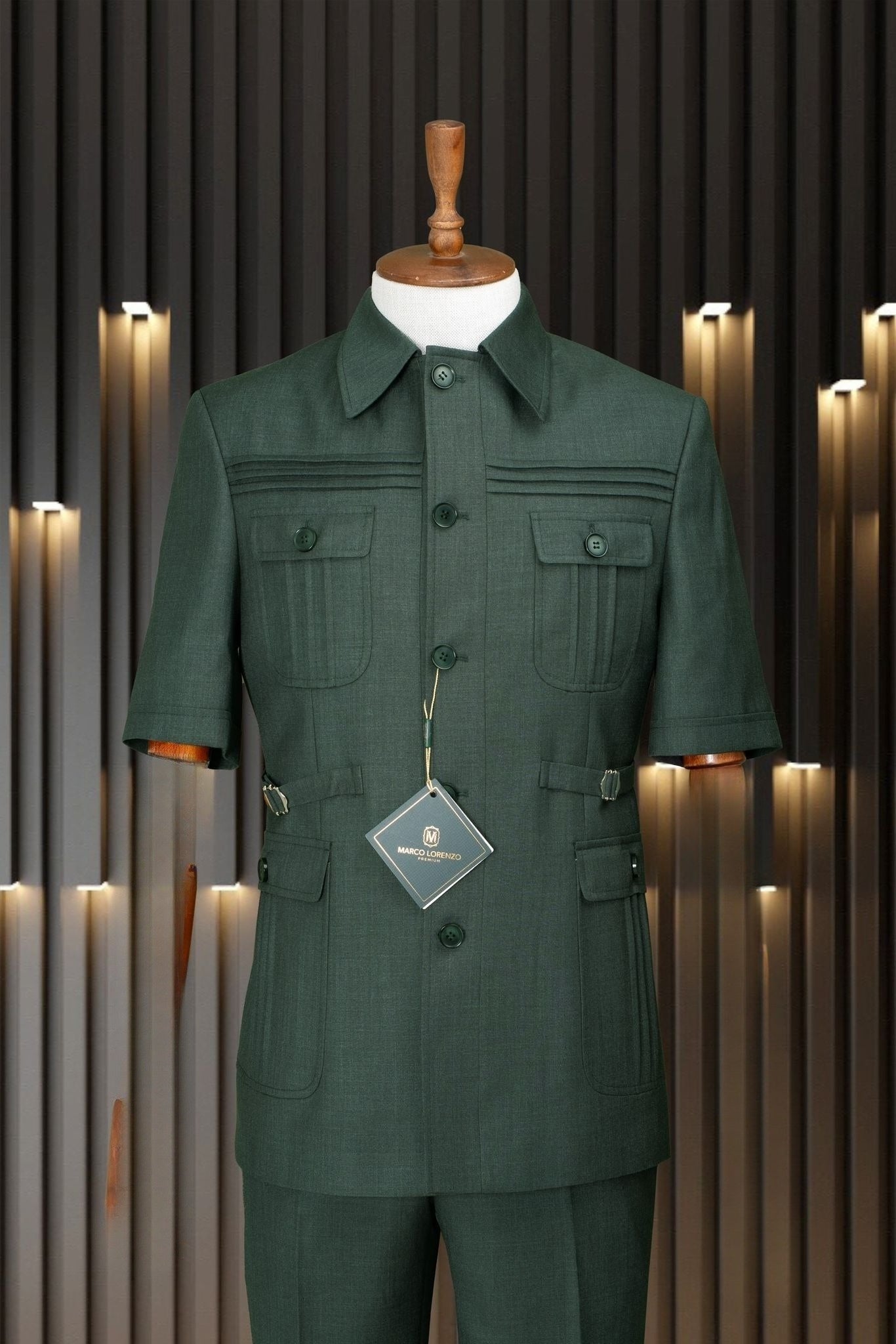 Marco Lorenzo Short Sleeve Safari Suit