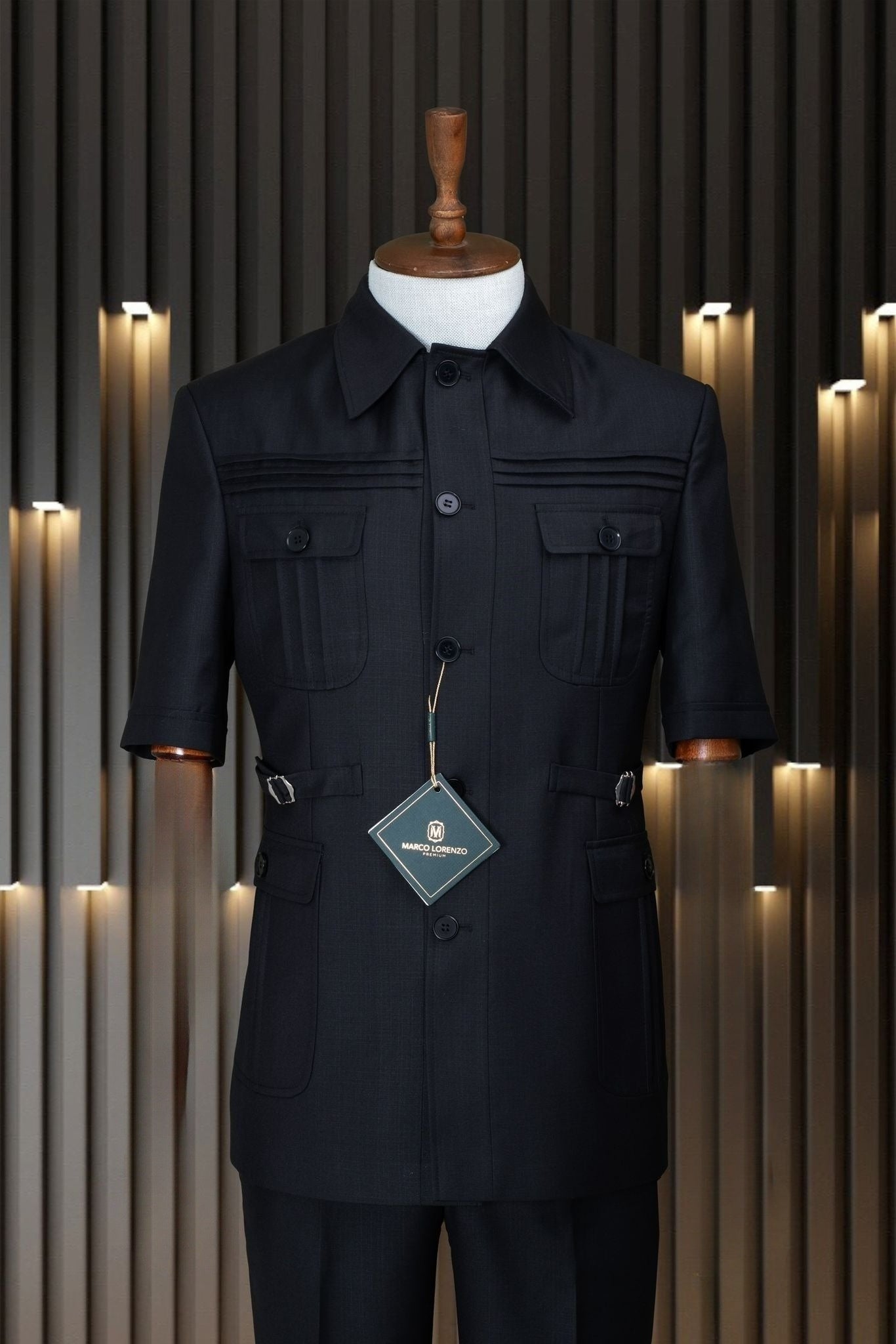Marco Lorenzo Short Sleeve Safari Suit