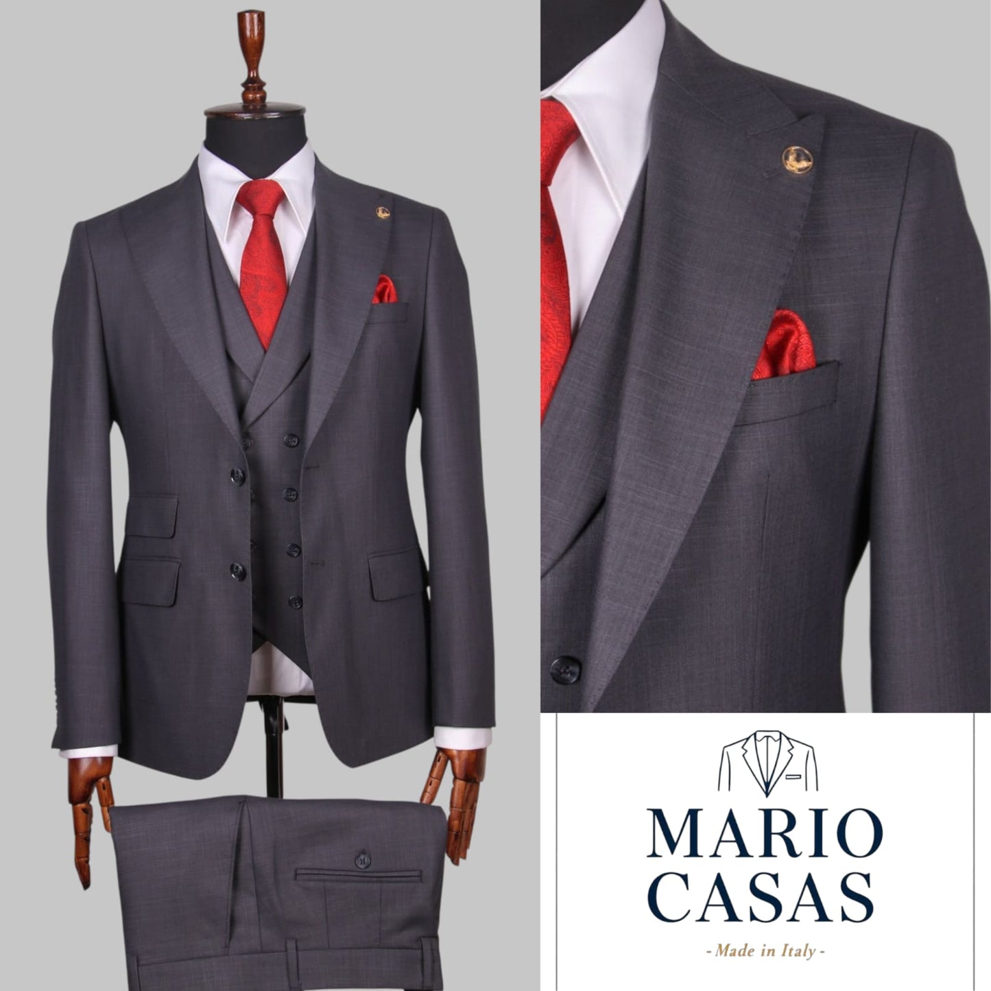 Premium Italian Three-Piece Suit