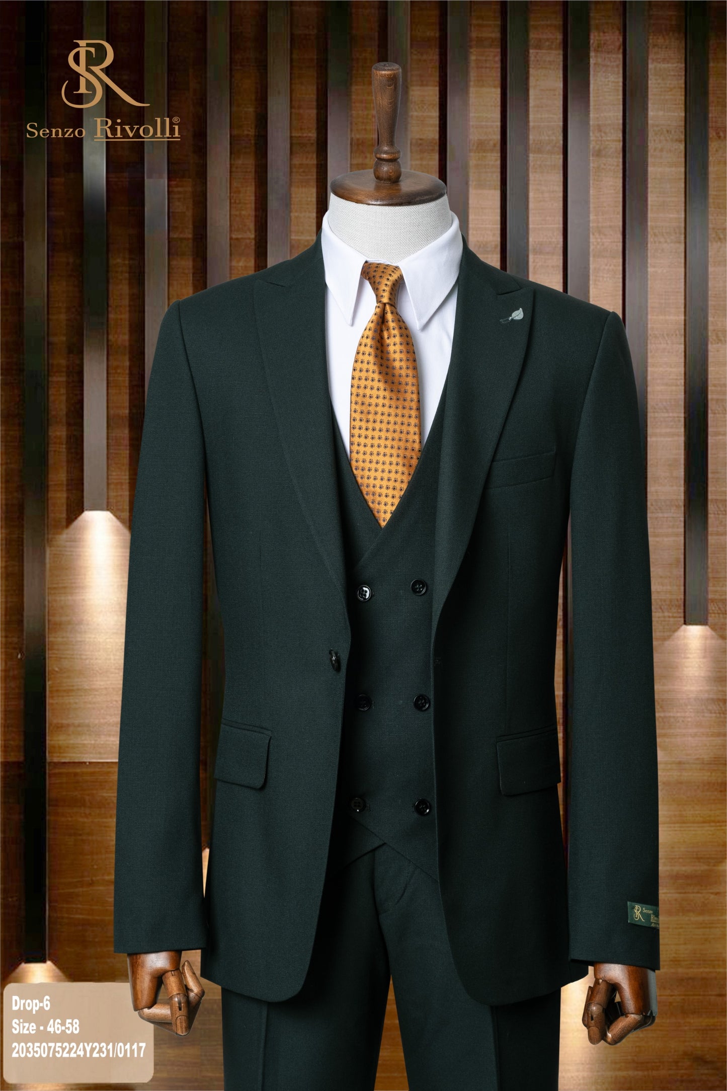 Classic Plain Three-Piece Suit with Timeless Elegance