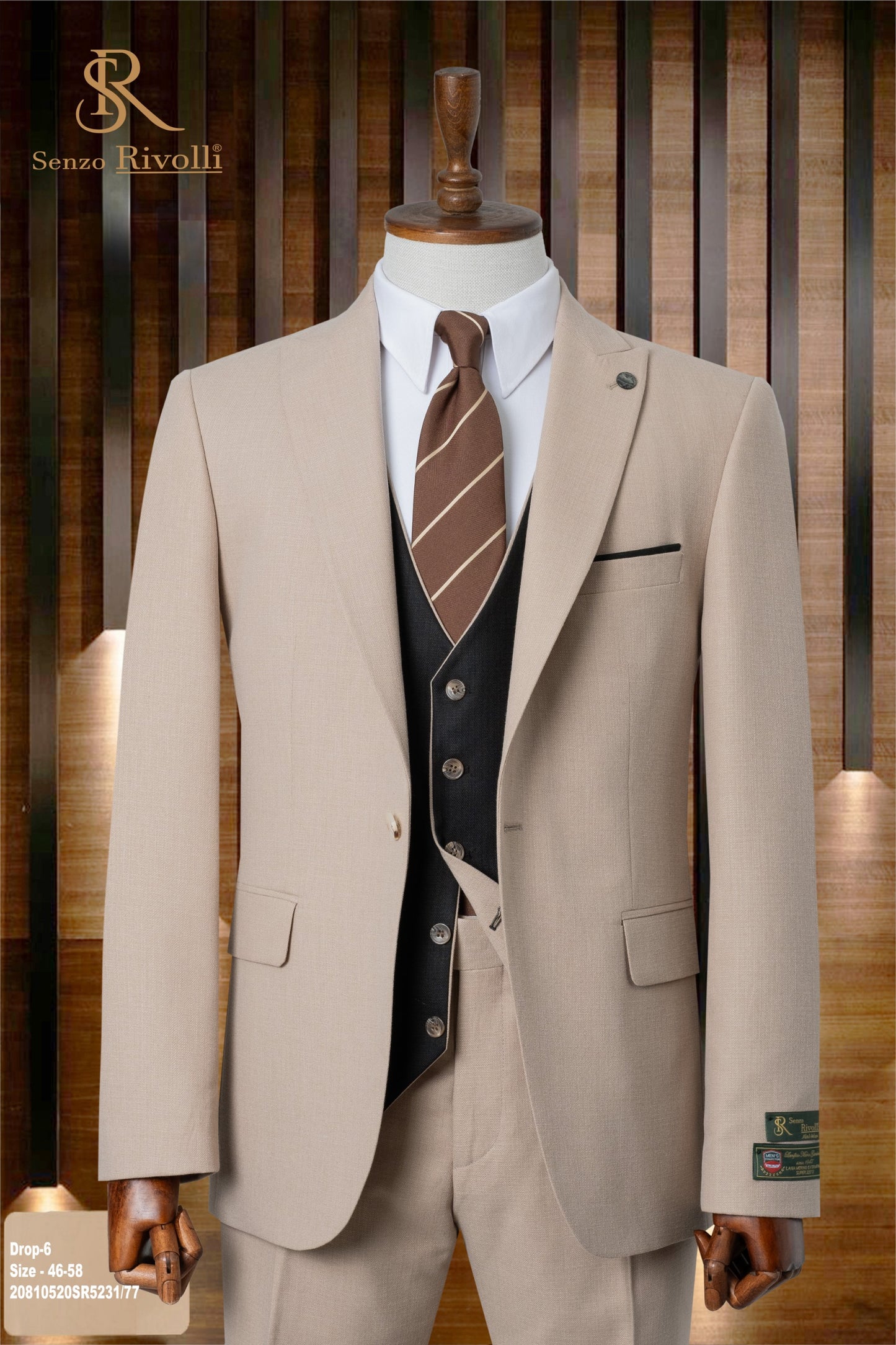 Classic Plain Three-Piece Suit with Timeless Elegance