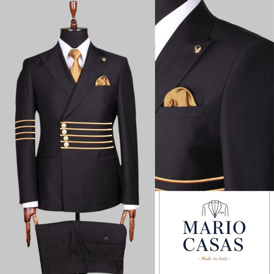 Mario Casas Designer Double Breasted Suit