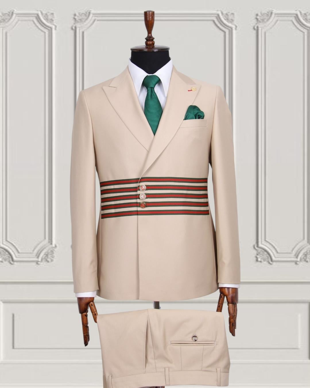 Mario Casas Designer Double Breasted Suit