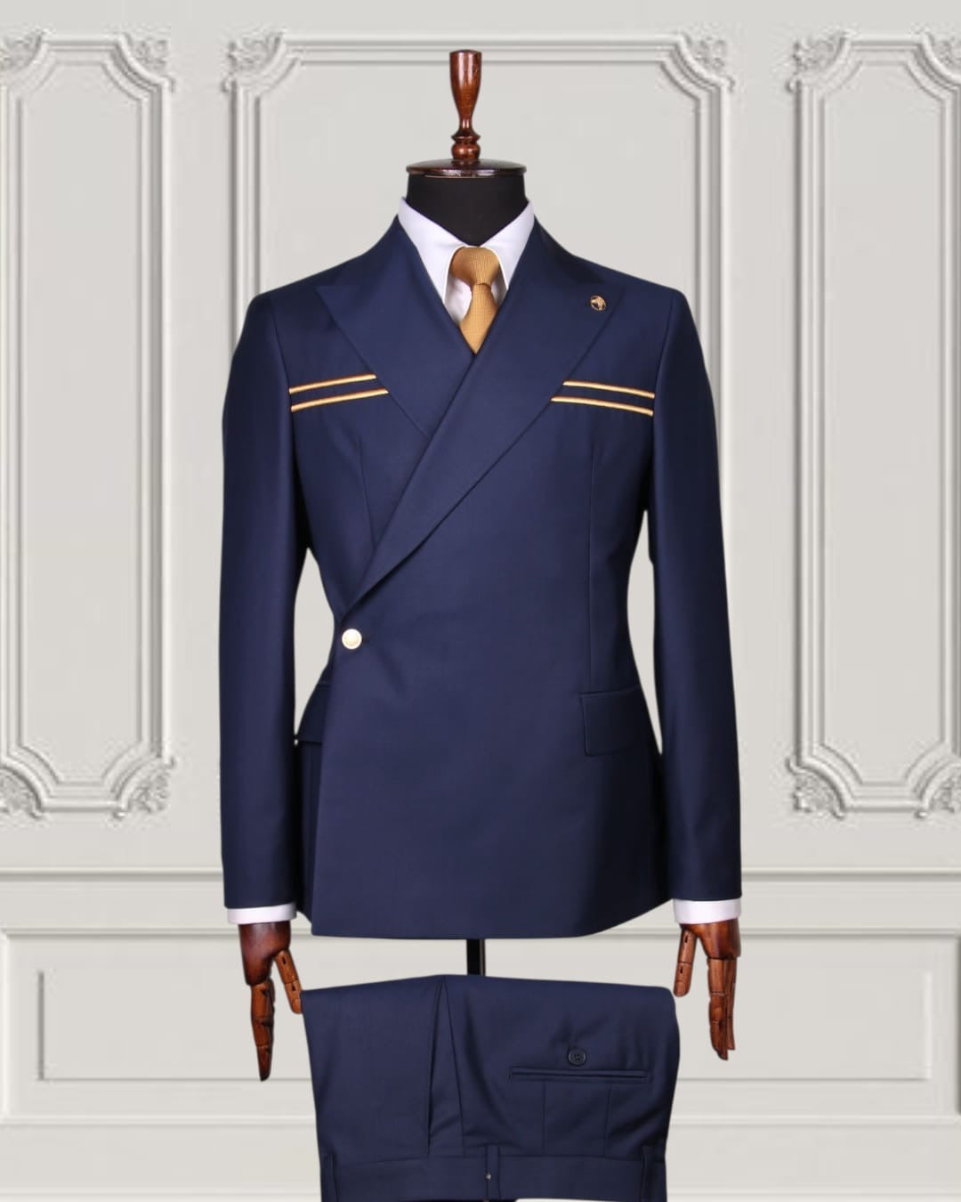 Mario Casas Designer Double Breasted Suit