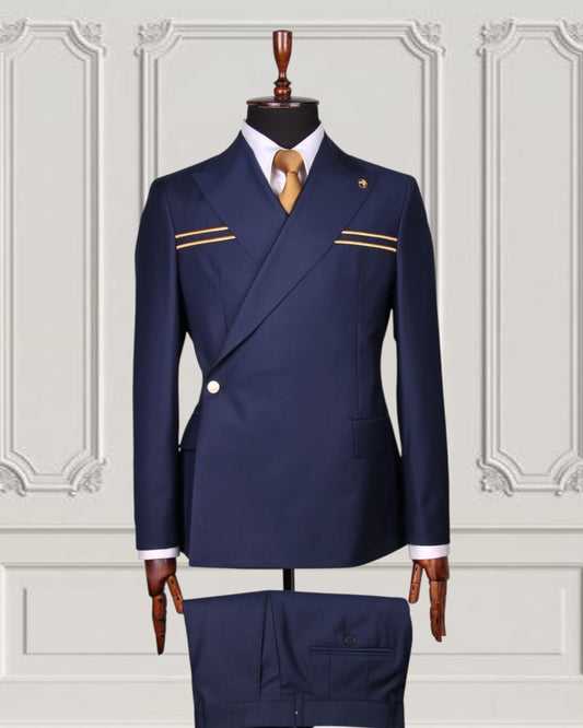 Mario Casas Designer Double Breasted Suit