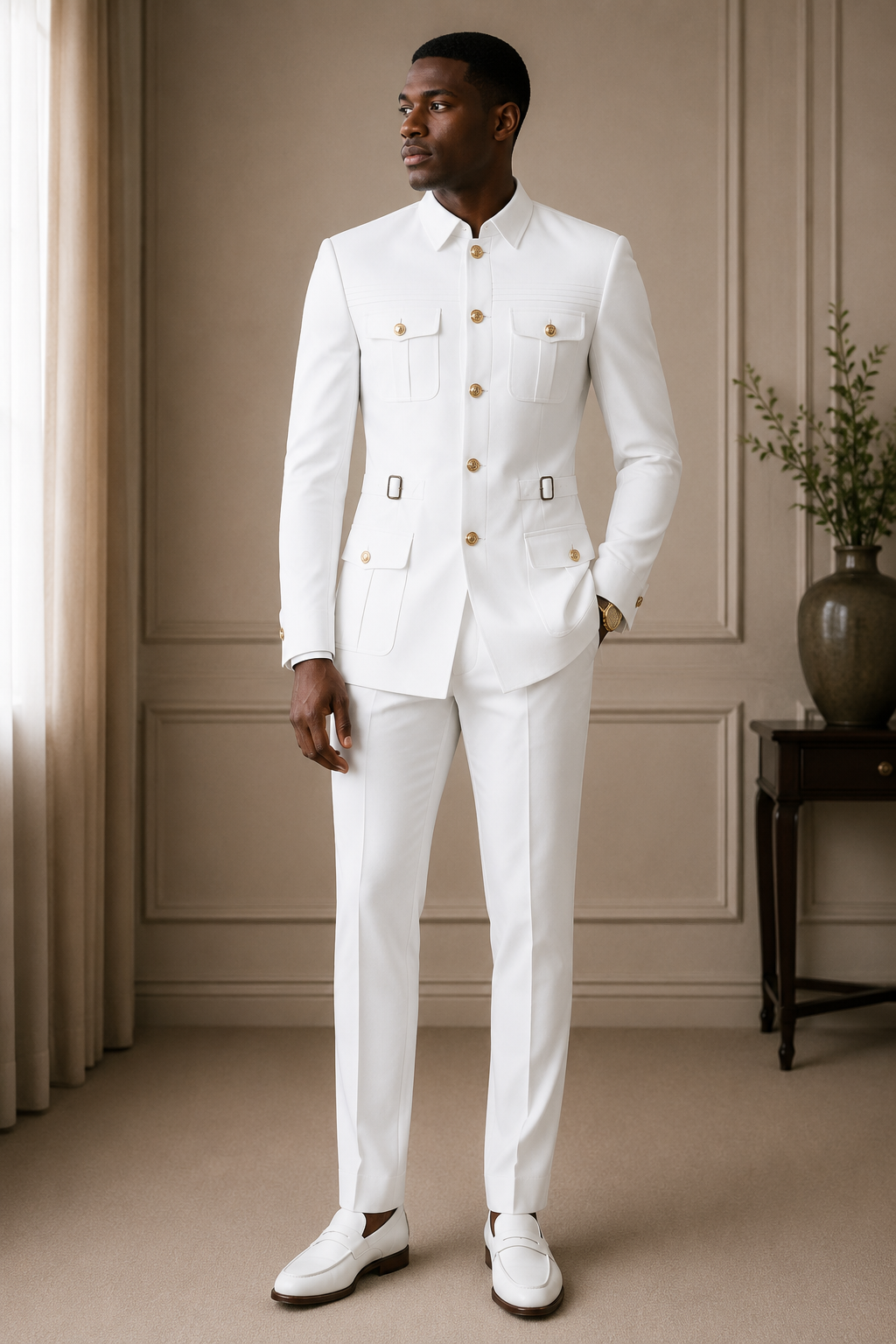 Turkish Long Sleeve Safari Suit