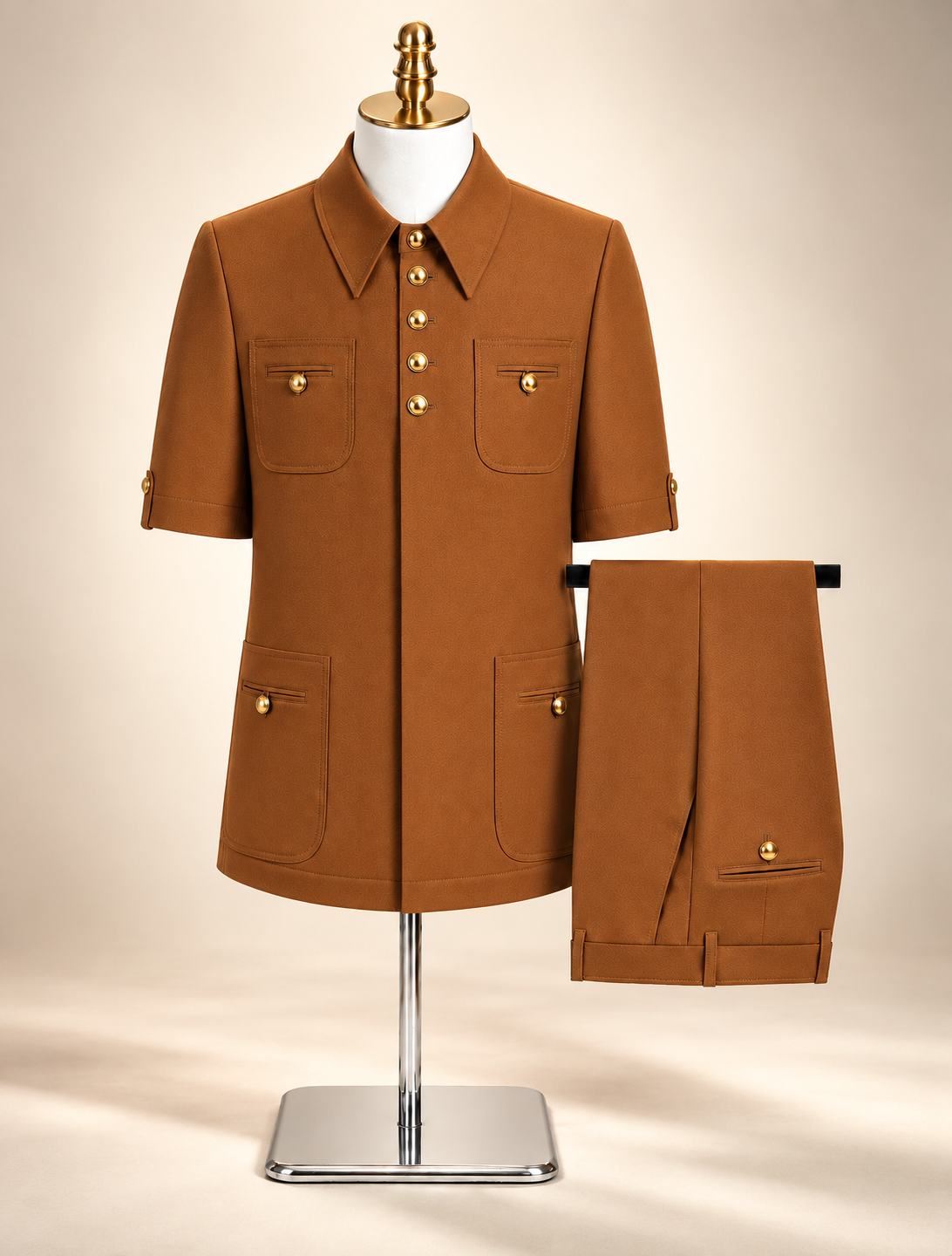 Carton Colour New Soveriegn Short Sleeves Safari Suit