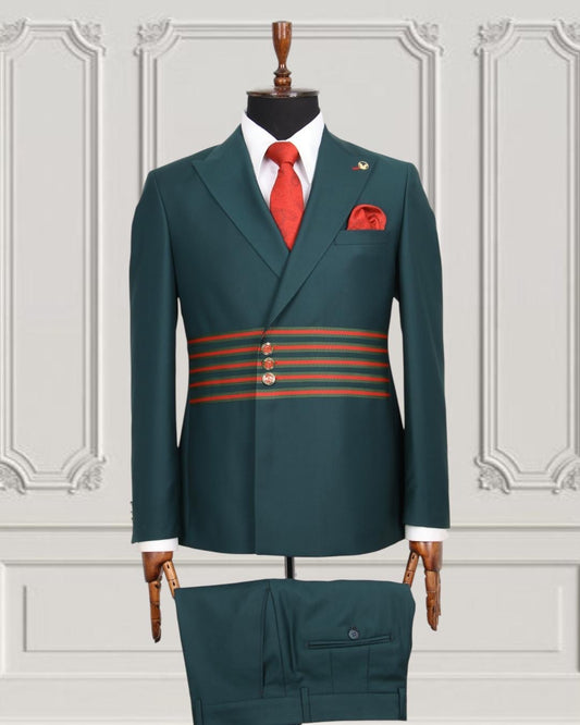 Mario Casas Designer Double Breasted Suit