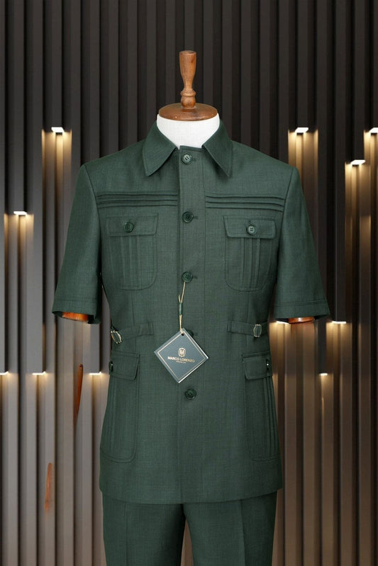 Marco Lorenzo Short Sleeve Safari Suit