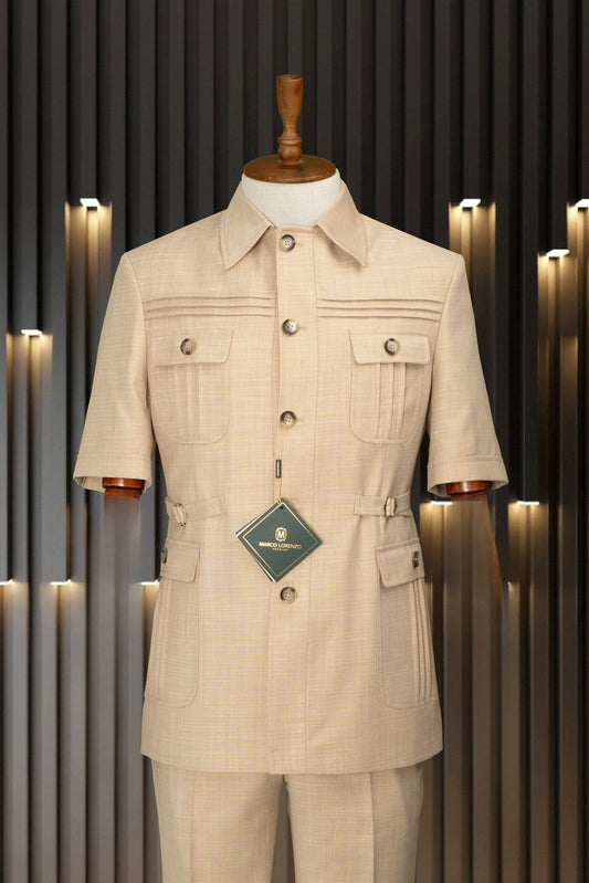 Marco Lorenzo Short Sleeve Safari Suit