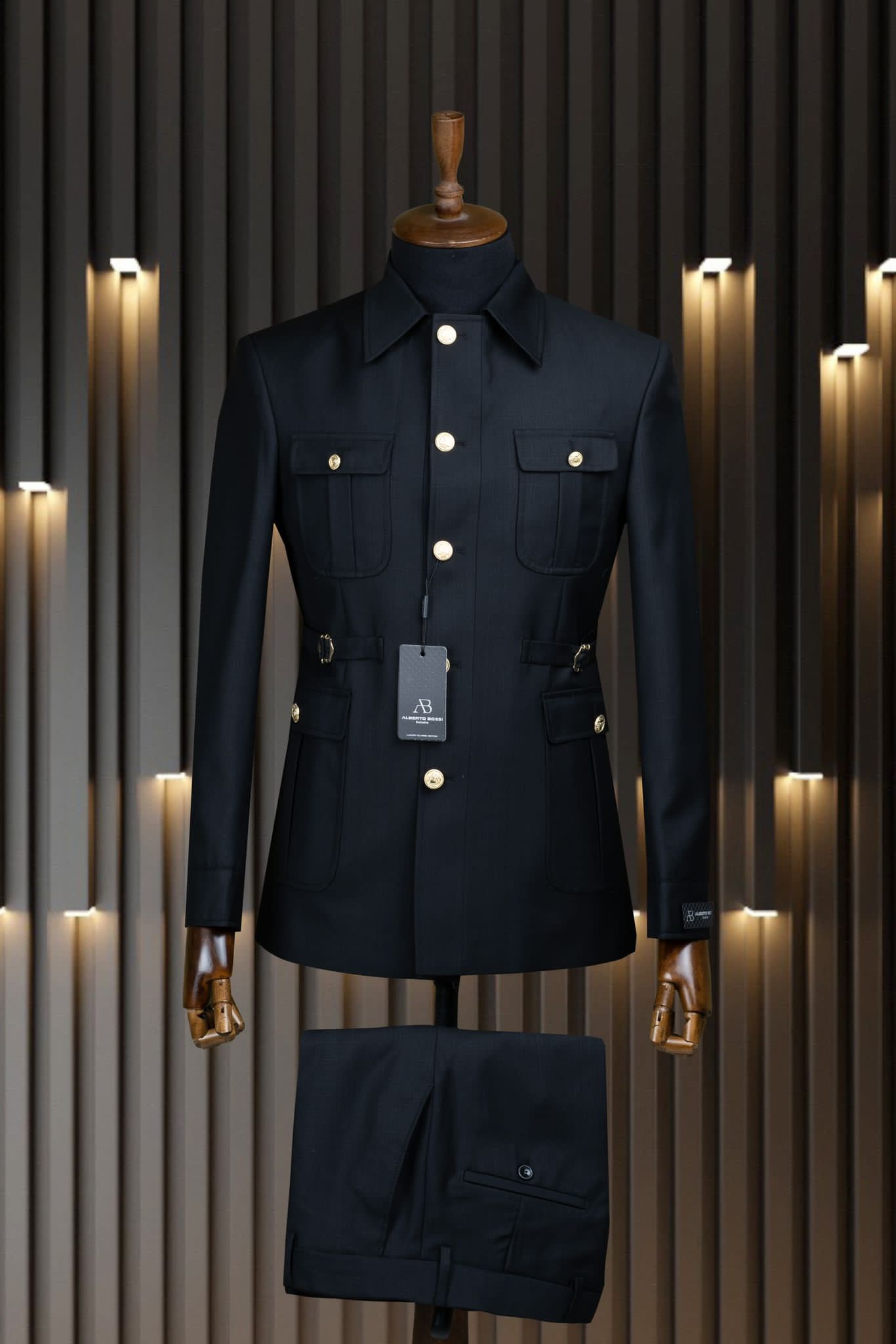 Marco Lorenzo Long Sleeve Safari Suit