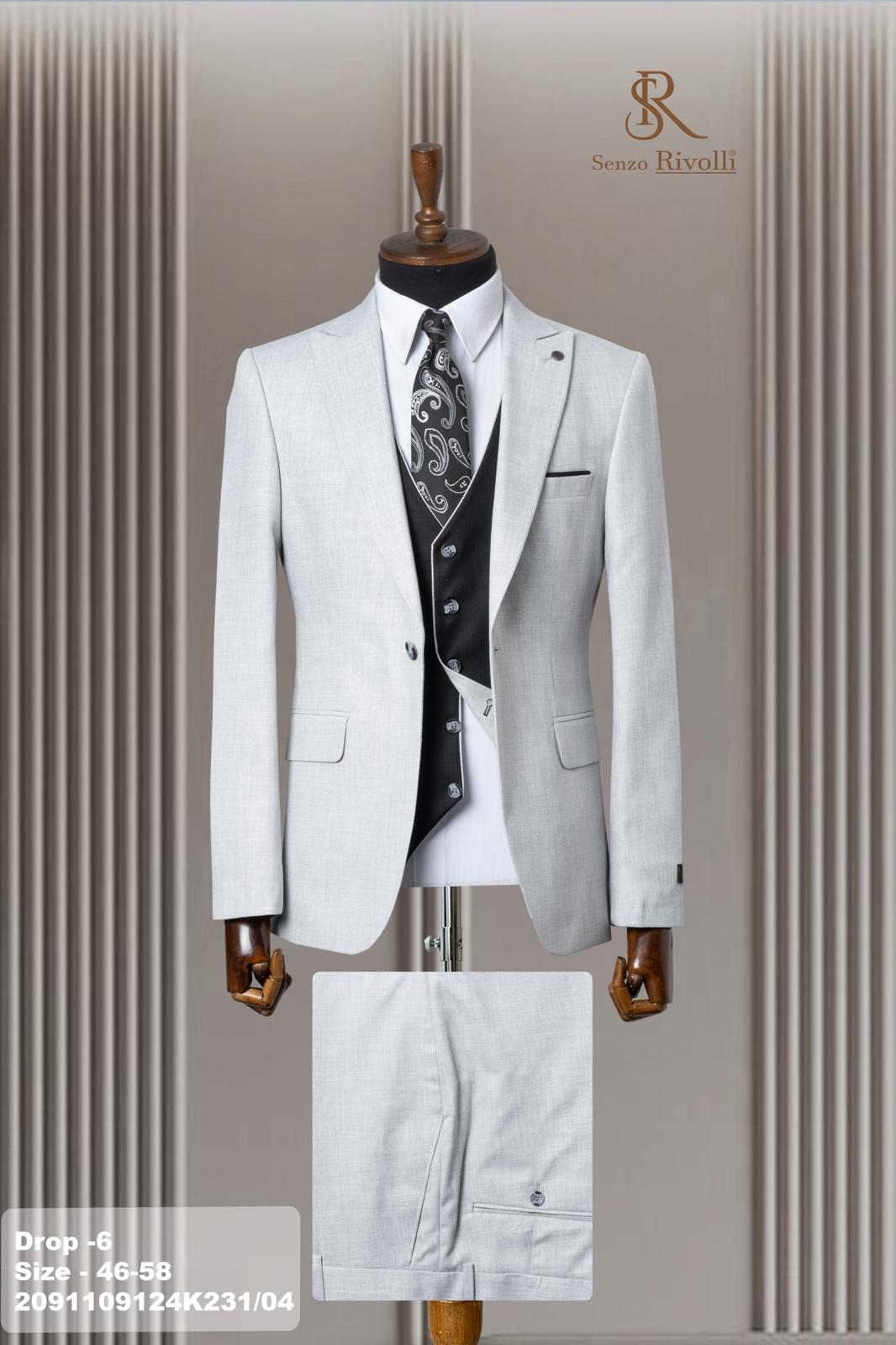 Classic Plain Three-Piece Suit with Timeless Elegance