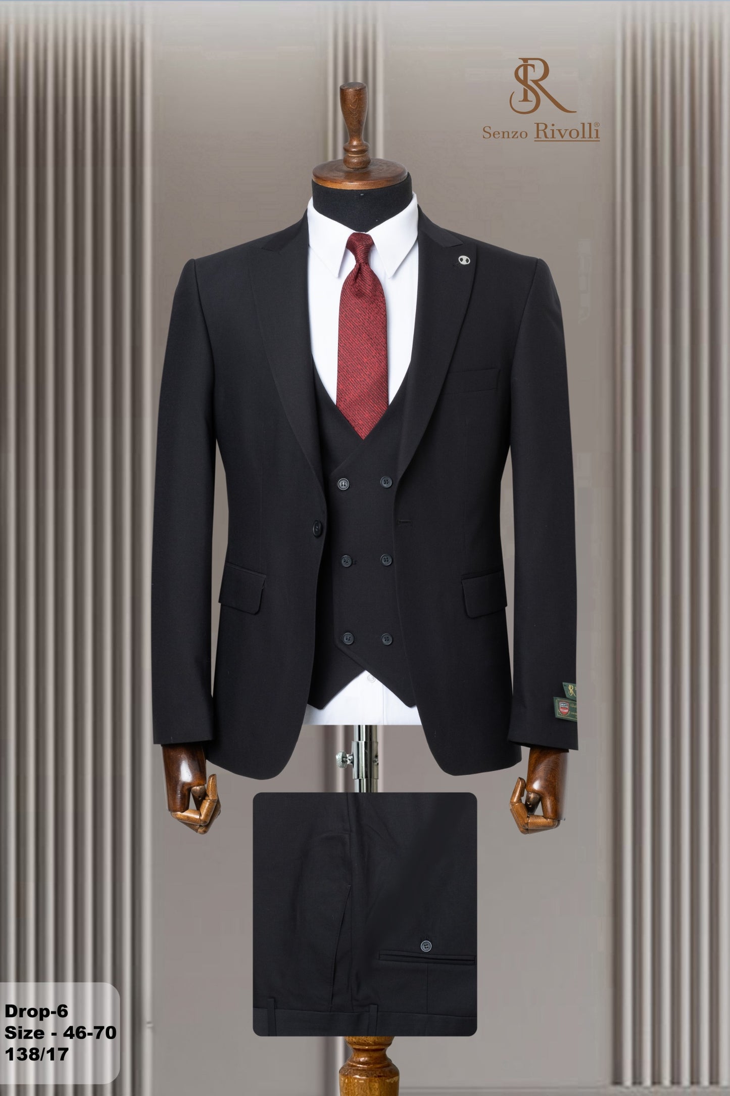 Classic Plain Three-Piece Suit with Timeless Elegance