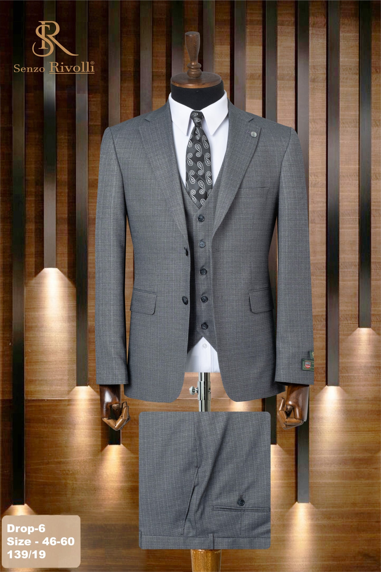 Classic Plain Three-Piece Suit with Timeless Elegance