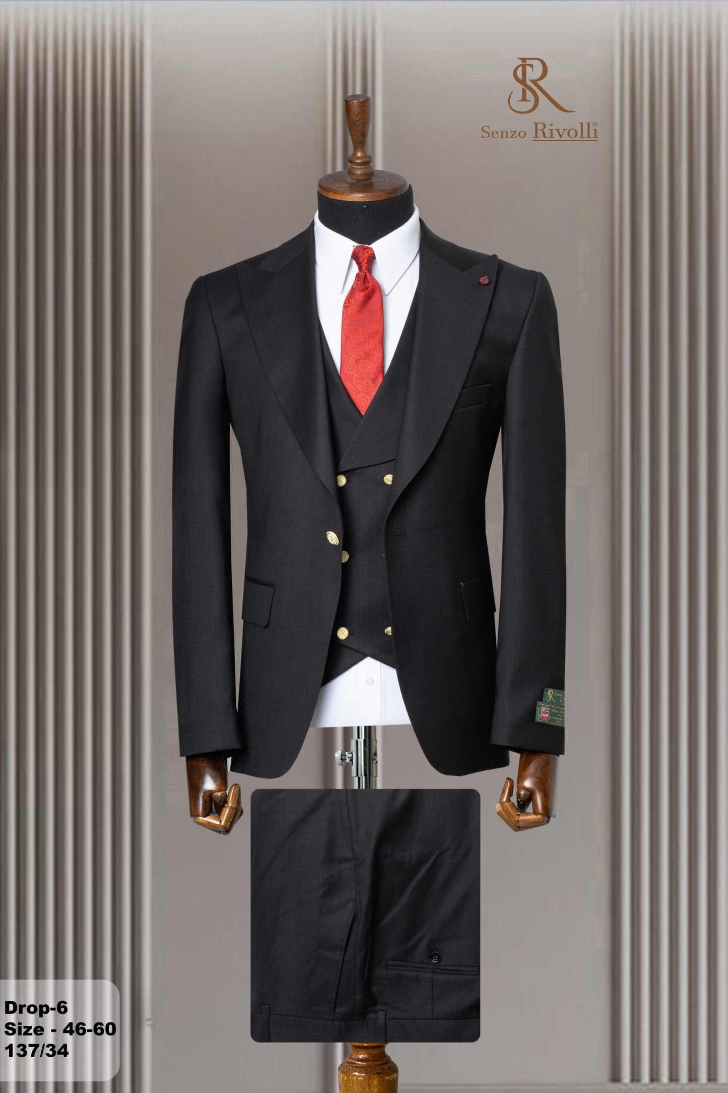 Classic Plain Three-Piece Suit with Timeless Elegance