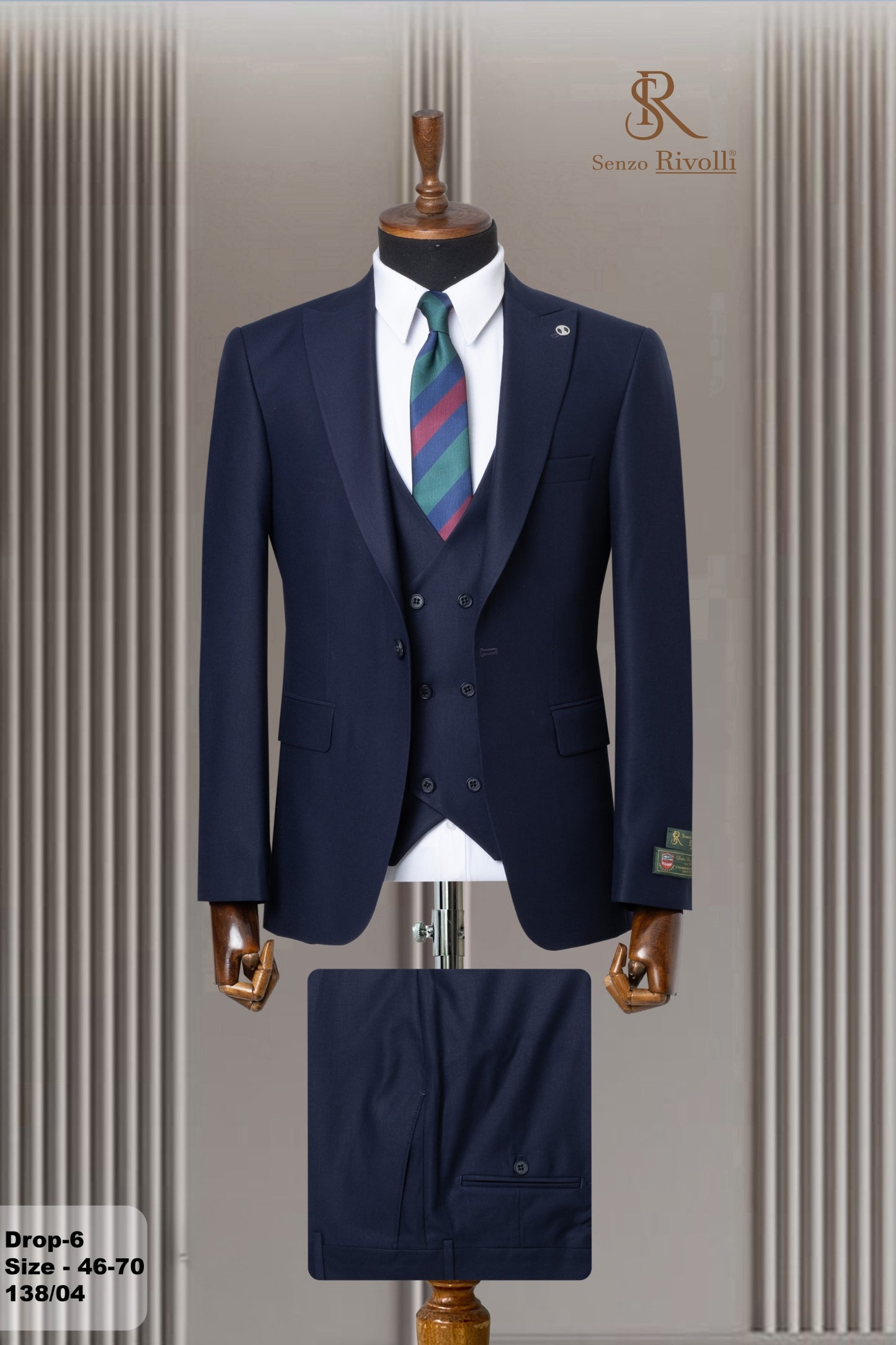 Classic Plain Three-Piece Suit with Timeless Elegance