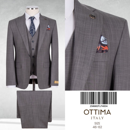 Classic Italian Three-Piece Suit with Timeless Elegance