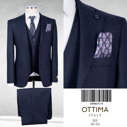 Classic Italian Three-Piece Suit with Timeless Elegance