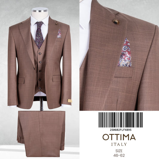 Classic Italian Three-Piece Suit with Timeless Elegance