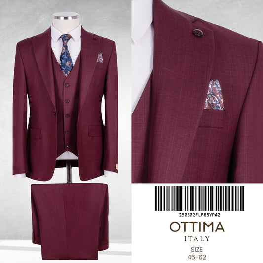 Classic Italian Three-Piece Suit with Timeless Elegance