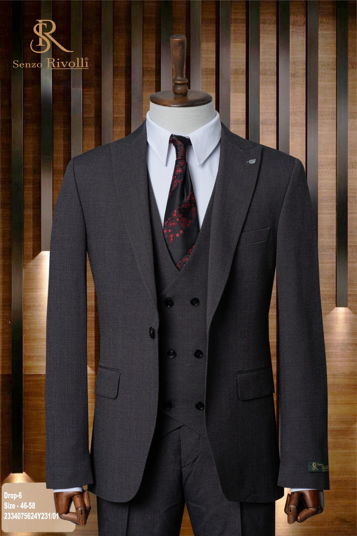 Classic Plain Three-Piece Suit with Timeless Elegance