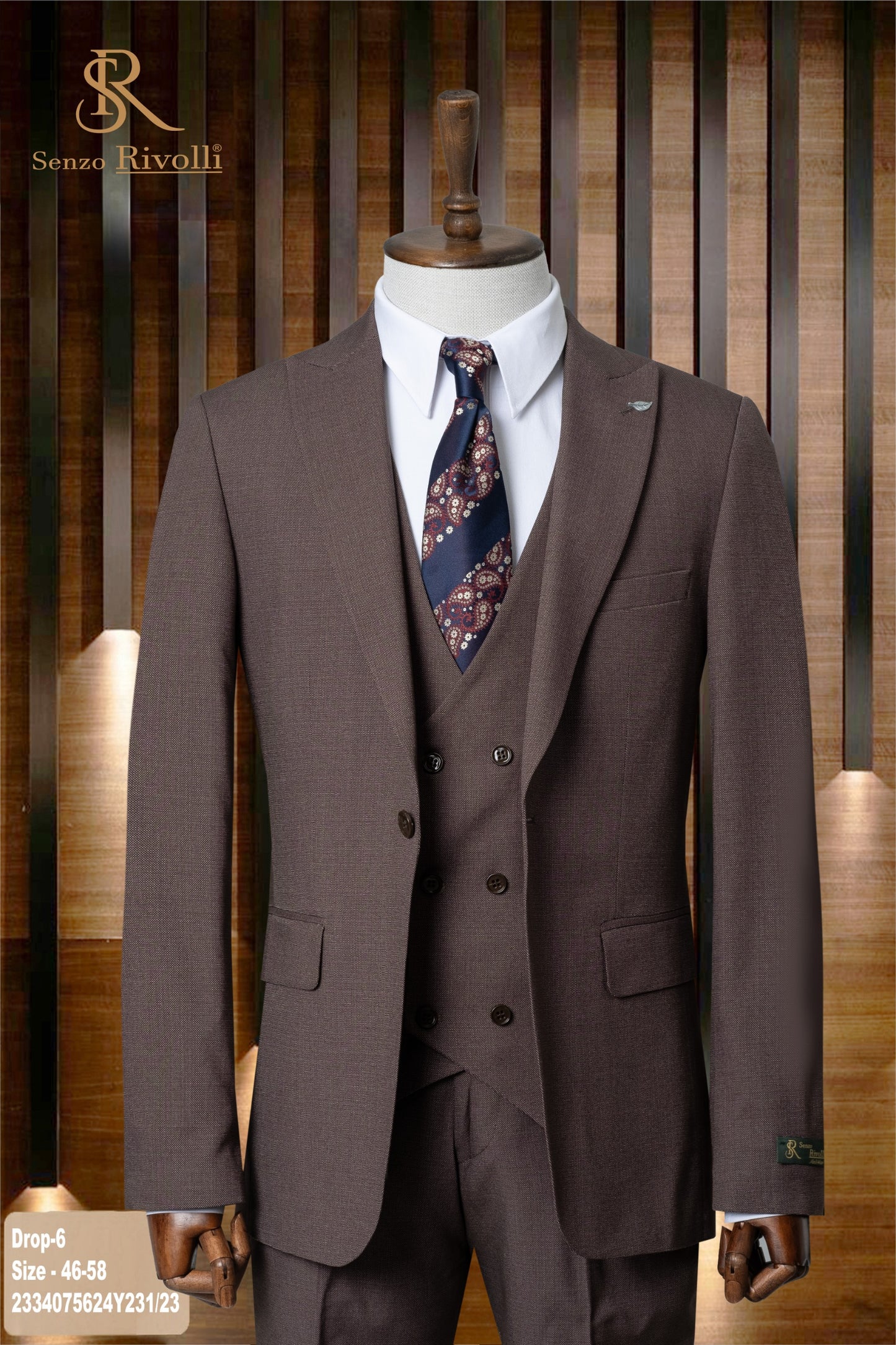 Classic Plain Three-Piece Suit with Timeless Elegance