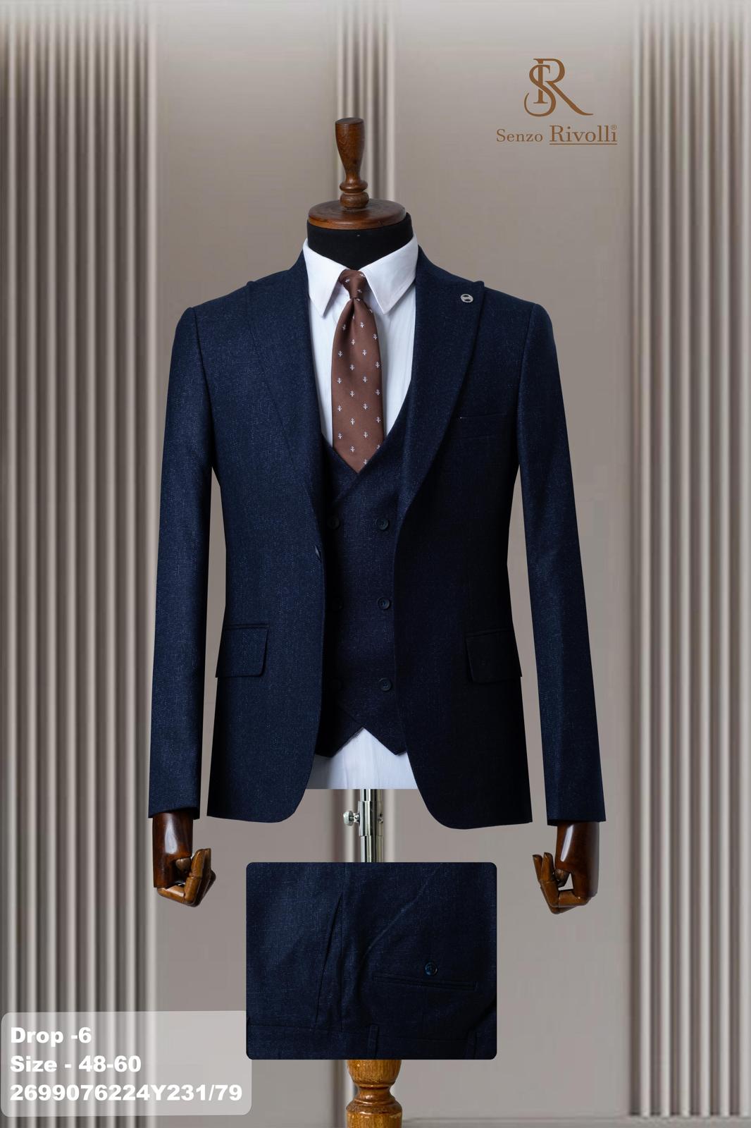 Classic Plain Three-Piece Suit with Timeless Elegance