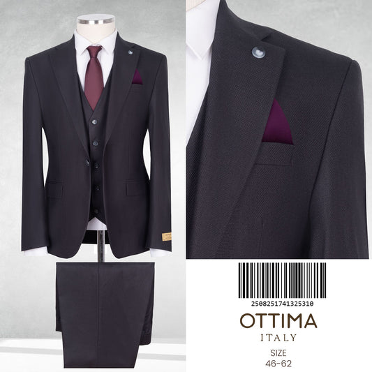 Classic Italian Three-Piece Suit with Timeless Elegance