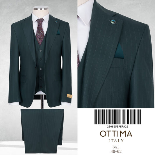 Classic Italian Three-Piece Suit with Timeless Elegance