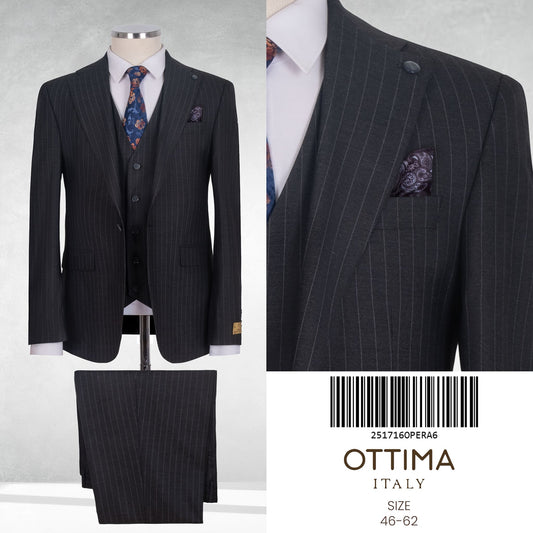 Classic Italian Three-Piece Suit with Timeless Elegance