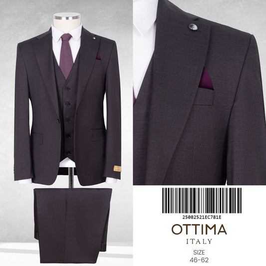 Classic Italian Three-Piece Suit with Timeless Elegance