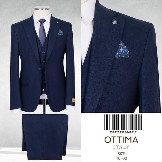 Classic Italian Three-Piece Suit with Timeless Elegance