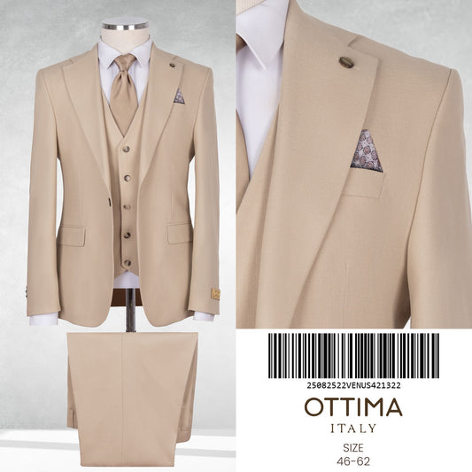 Classic Italian Three-Piece Suit with Timeless Elegance
