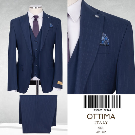 Classic Italian Three-Piece Suit with Timeless Elegance